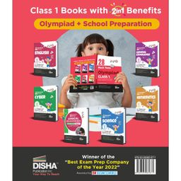 disha publications 28 Mock Test Series for Olympiads Class 1 Science Mathematics English Logical Reasoning GK & Cyber 3rd Edition - English image 2