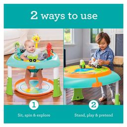 Infantino 2-in-1 Sit Spin and Stand Entertainer and Activity Table Multicolor image 2