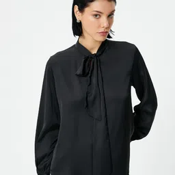 Koton Women Tie-Up Neck Shirt Style Top-image-45