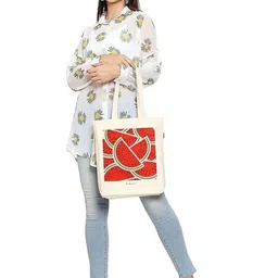 the sack co Unisex Printed Oversized Shopper Tote Bag-picture-6