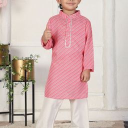 Cutiekins Boys Geometric Printed Kurta with Pyjama-picture-34