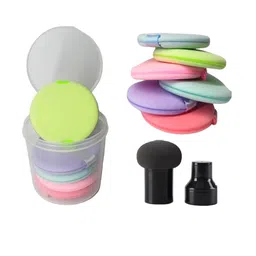 Facejewel Set Of 5 Powder Puff With Mushroom Puff & Box-4