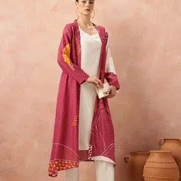 all about you Layered Kurta with Trousers & Jacket image 5
