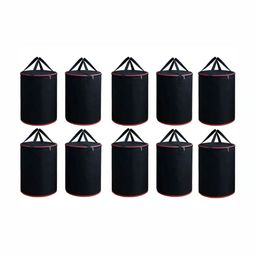Fashion Throw 10Pcs Black & Red Foldable Laundry Bags - 45 L Each-picture-1