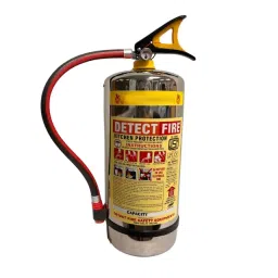 DETECT FIRE 6 Kg Fire Extinguisher Clean Agent HFC236FA/HFC227EA Squeeze Grip Stainless Steel Body Chrome-31