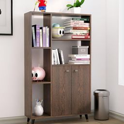 HEXA RED Brown Moisture & Termite Resistant Free Standing Book Shelf-27