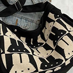 StyleCast Checked Structured Handheld Bag with Applique image 2