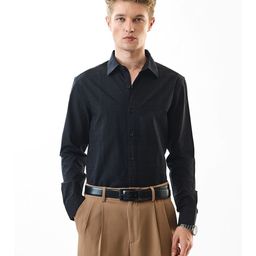 Snitch Slim Fit Textured Pure Cotton Spread Collar Formal Shirt-image-41