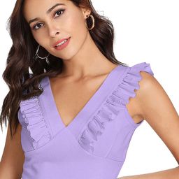 SHOPONBIT Women Textured V-Neck Crop Top-image-83