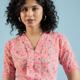 DressBerry Floral Print Georgette Shirt Style Top-image-68