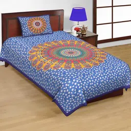 salgia Jaipuri Print Premium Full Length Bedsheet set-picture-39