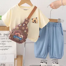INCLUD Boys Printed T-shirt with Trousers-45