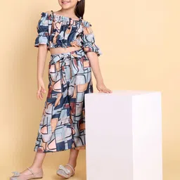 HERE&NOW Girls Printed Top With Trousers-picture-20