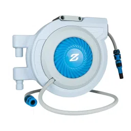 Zephyr Automatic Hybrid Water Hose Reel with Quick Connect & 2 Pattern Nozzle 13 mmx15 m White Rubber 10 Bar-picture-28