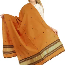 Exotic India Floral Embroidered Mirrors Pure Wool Shawl-image-42