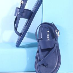 Pine Kids Ethnic Wear Sandals with Buckle Closure -  Blue-image-81
