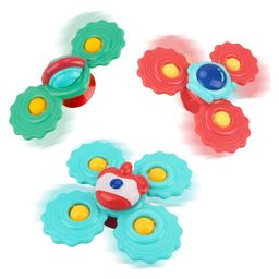 Kidology 3Pcs Silicone Suction Cup Spinning Bath Toy-8