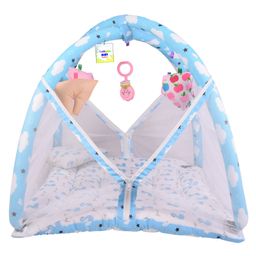Babytoons Baby Bedding for New Born Play Gym Bed with Mosquito Net (0-6 Months) Blue-21