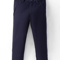 UCB Cotton Woven Full Length Solid Color Trouser - Navy Blue-image-94