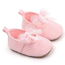 KIDLINGSS Bow Applique Embroidered Booties - Pink-image-29