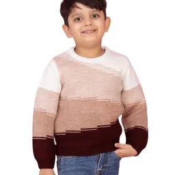 JoE Hazel Full Sleeves Colour Blocked Sweater - Brown-picture-15