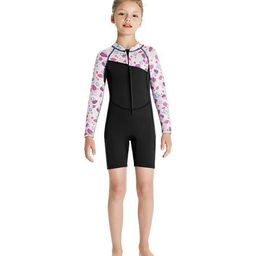 Bosky Swimwear Full Raglan Sleeves Strawberry Printed Legged Swimsuit with Cut & Sew Design - Pink & White-image-76