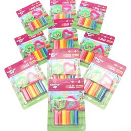 Cello Colour Up Clay with 6 Clay Stripes & 2 Moulds Pack of 10 - Multicolor-24