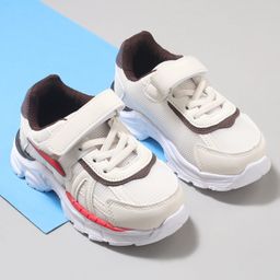 Cute Walk by Babyhug Velcro Closure Sneaker with Tape Detailing - Beige-image-94