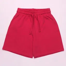 Be Awara Cotton Knit Solid Shorts - Red-picture-32