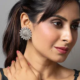 Look and Adorn Women Silver Earrings-image-58