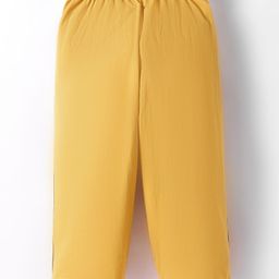 Tango Single Jersey Knit Full Length Lounge Pant with Tape Detailing &Text Print - Golden image 2