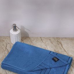 Monte Carlo Blue Cotton 340 GSM Bath Towel-18