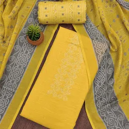 KALINI Printed Pure Cotton Unstitched Dress Material-image-10