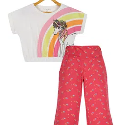 PLUM TREE Girls Printed Top with Palazzos-image-57