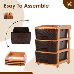 Kuber Industries Brown 3-Layer Multi-Utility Organiser image 4