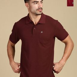 LUX PARKER Men Pack of 2 Anti Odour Solid Polo Collar Cotton T-shirts-image-54