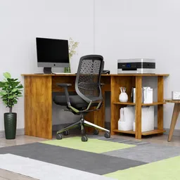 HEXA RED Beige Engineered Wood Study Table-35