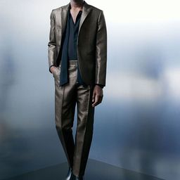 H&M Slim Fit Shimmering Suit Trousers-image-60