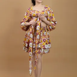Veeralda Printed Top with Skirt-picture-37