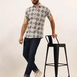MILLENNIAL MEN Men Comfort Sheer Printed Casual Shirt-image-55