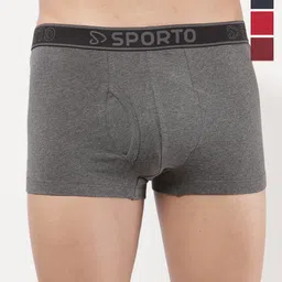 Sporto by Macho Pack Of 4 Combed Cotton Trunks-picture-49