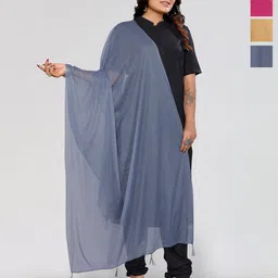 Moda Rapido Selection Of 4 Woven Design Tasselled Dupattas-picture-52