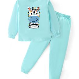 BLUSHES Kids Graphic Printed Round Neck Pure Cotton T-shirt With Joggers-picture-23