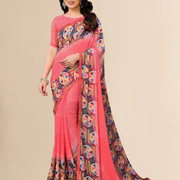 Moda Rapido Beads and Stones Poly Georgette Saree-picture-35