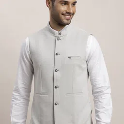 Turtle Woven Nehru Jackets-87