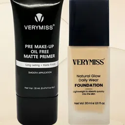 VERYMISS Set Of 2 Daily Foundation- 30 ml- Fair Tone & Oil Free Matte Primer- 20 ml-picture-27