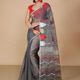 BENGAL HANDLOOM Woven Design Jamdani Saree-image-91