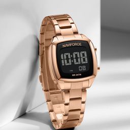 Naviforce Women Dial & Stainless Steel Straps Digital Watch NF5047_RG RG-16