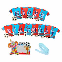 Amfin Birthday Party Banner Boy Print - Blue-image-3