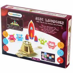 Funvention Disc Launcher DIY Shooting Game STEM Learning Toy - Multicolor-17